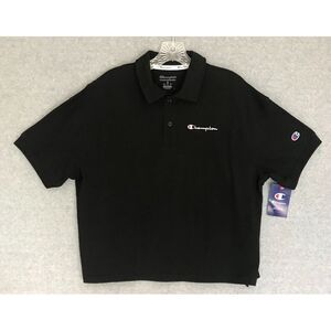 NEW! Champion Polo Shirt Mens‎ Medium/Large Black Golf Athleticwear Cotton